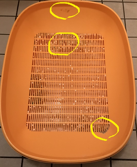 猫トイレ網の部分の画像